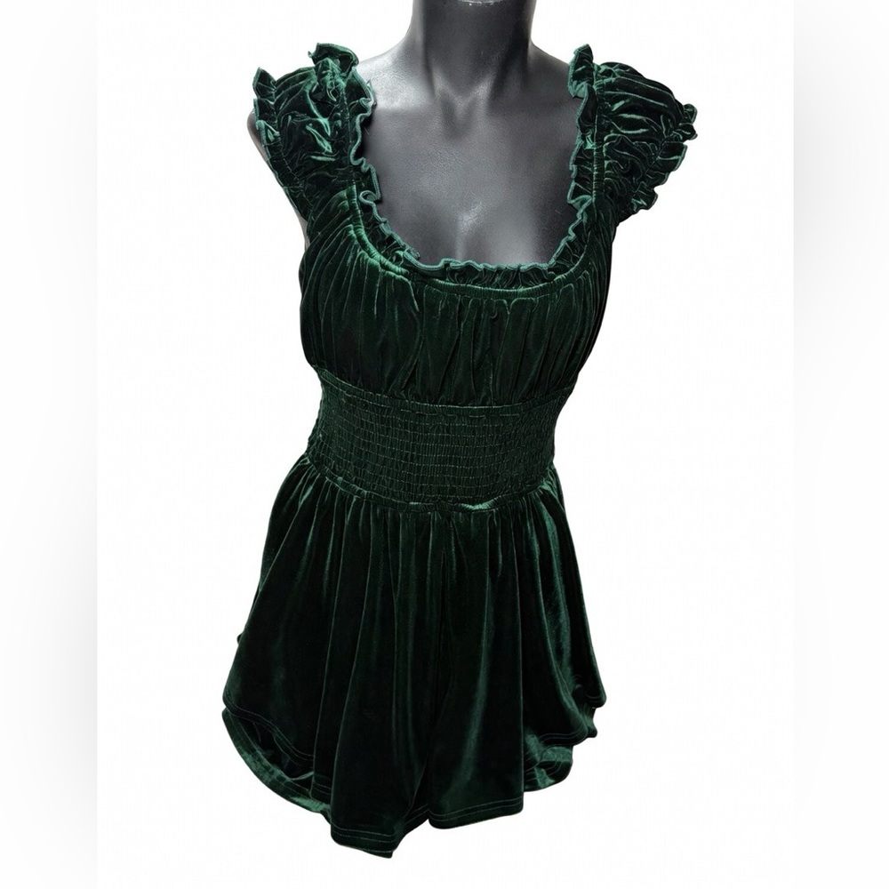 Urban Outfitters Deep Green Velvet Dress